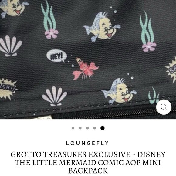 GROTTO TREASURES EXCLUSIVE - DISNEY THE LITTLE MERMAID COMIC AOP‎ MINI BACKPACK main image 12